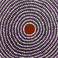 Aboriginal Artwork by Lorraine Napangardi Wheeler, Lukarrara Jukurrpa (Desert Fringe-rush Seed Dreaming), 30x30cm