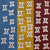 Aboriginal Artwork by Lorissa Napurrurla Ladd, Ngatijirri Jukurrpa (Budgerigar Dreaming), 30x30cm