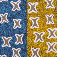 Aboriginal Artwork by Lorissa Napurrurla Ladd, Ngatijirri Jukurrpa (Budgerigar Dreaming), 30x30cm