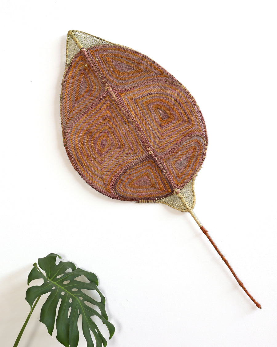 Aboriginal Artwork by Louwa Bardaluna, Nawarlah - Brown River Stingray, 126x51cm