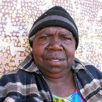 Aboriginal Artwork by Lucky Nampijinpa Langdon, Watiya-warnu Jukurrpa (Seed Dreaming), 30x30cm