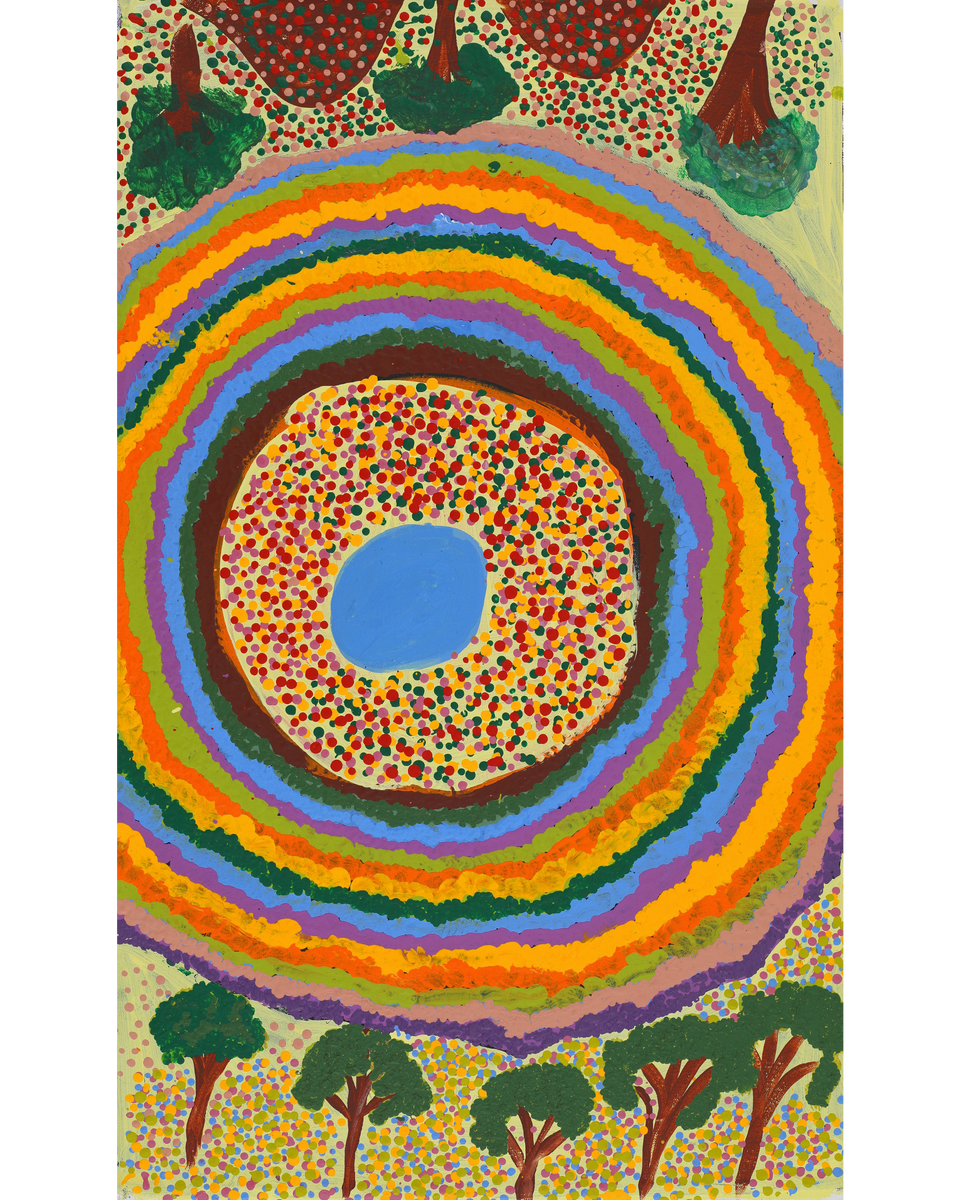 Aboriginal Artwork by Lynette Rowlands, Yimiri, 76x46cm