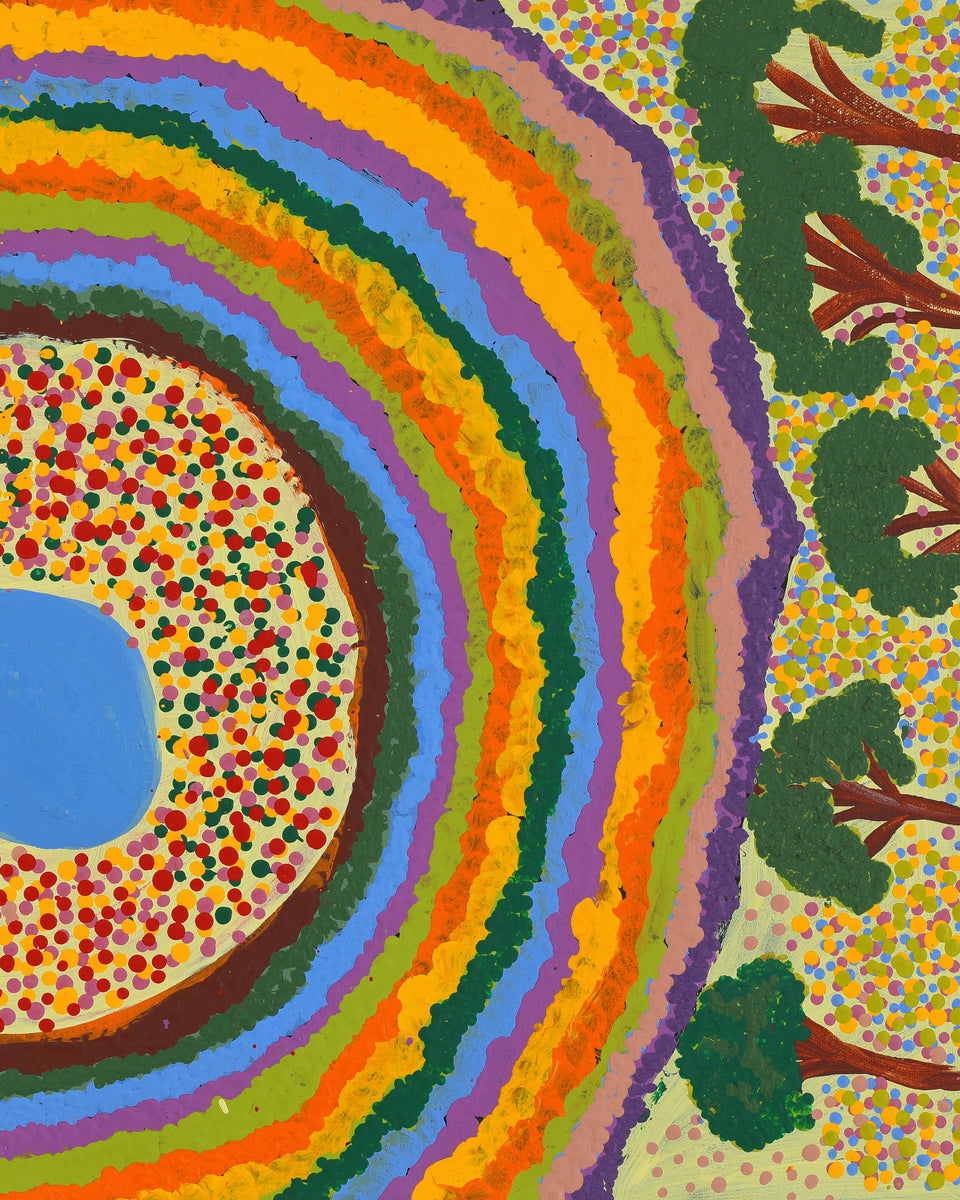 Aboriginal Artwork by Lynette Rowlands, Yimiri, 76x46cm