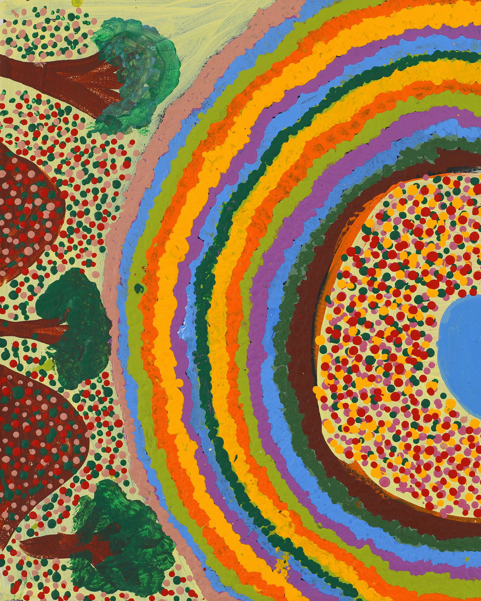 Aboriginal Artwork by Lynette Rowlands, Yimiri, 76x46cm