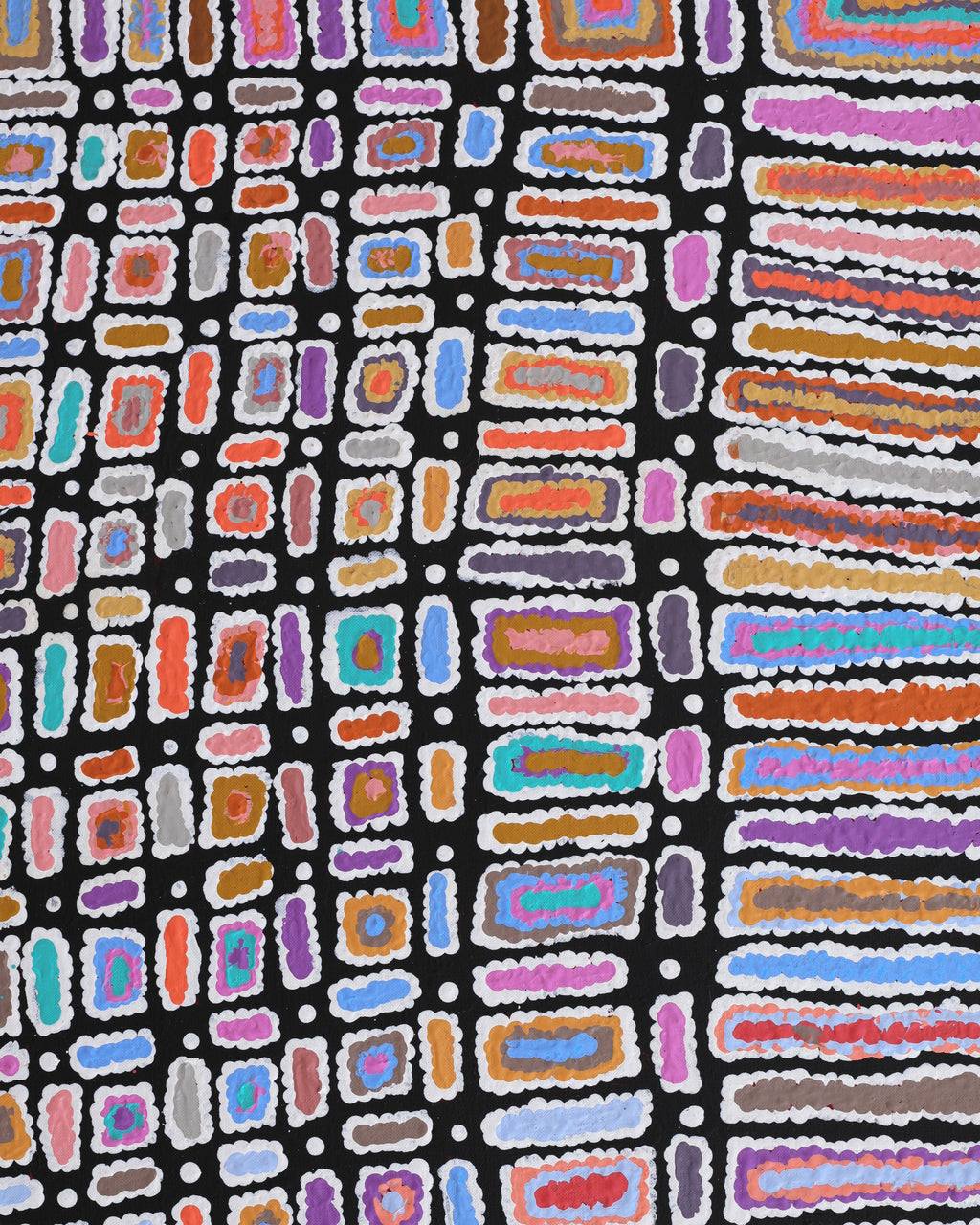 Lynette Nangala Singleton, Ngapa Jukurrpa - Puyurru, 183x76cm