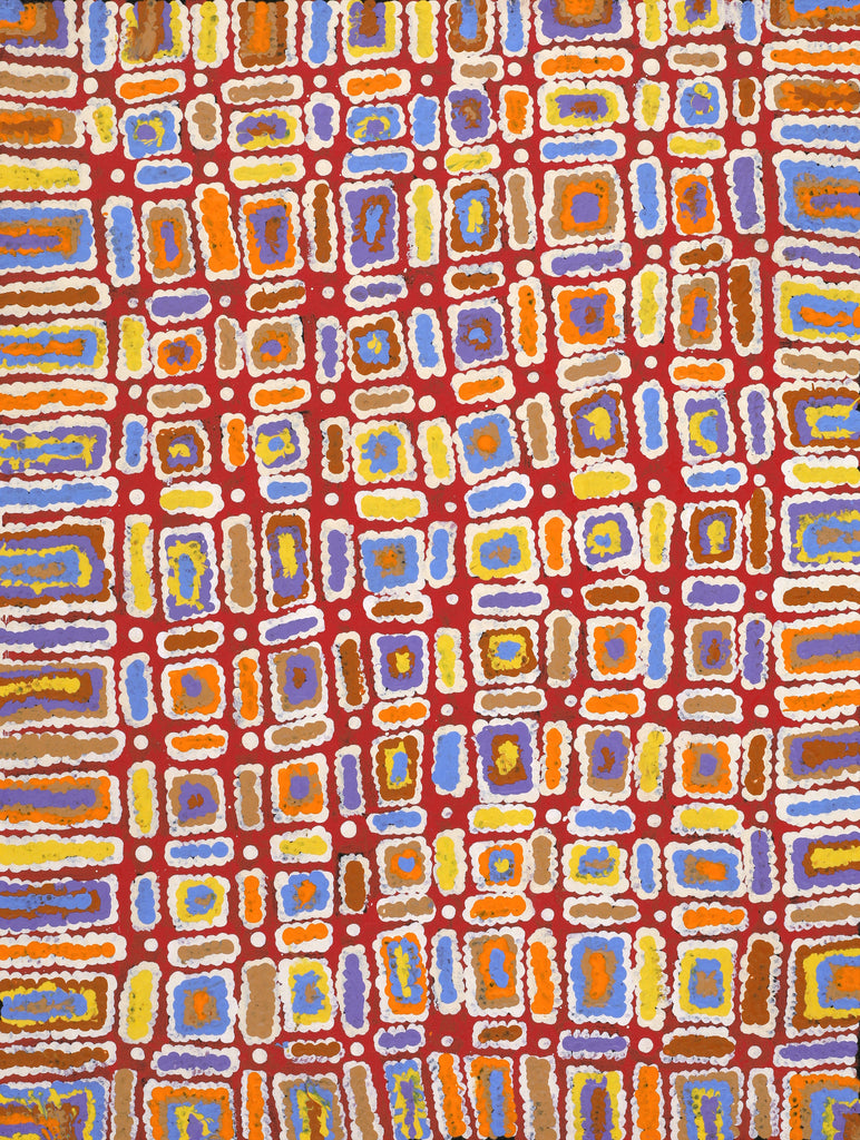 Aboriginal Artwork by Lynette Nangala Singleton, Ngapa Jukurrpa - Puyurru, 61x46cm