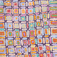 Aboriginal Artwork by Lynette Nangala Singleton, Ngapa Jukurrpa - Puyurru, 76x46cm