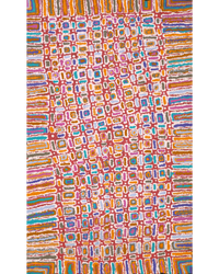 Aboriginal Artwork by Lynette Nangala Singleton, Ngapa Jukurrpa - Puyurru, 76x46cm