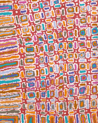 Aboriginal Artwork by Lynette Nangala Singleton, Ngapa Jukurrpa - Puyurru, 76x46cm
