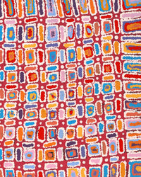 Aboriginal Artwork by Lynette Nangala Singleton, Ngapa Jukurrpa - Puyurru, 91x46cm