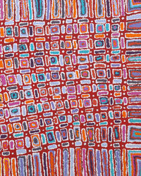 Aboriginal Artwork by Lynette Nangala Singleton, Ngapa Jukurrpa - Puyurru, 91x61cm