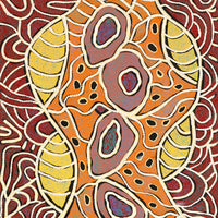 Aboriginal Artwork by Margarina Napanangka Miller, Lukarrara Jukurrpa, 122x61cm