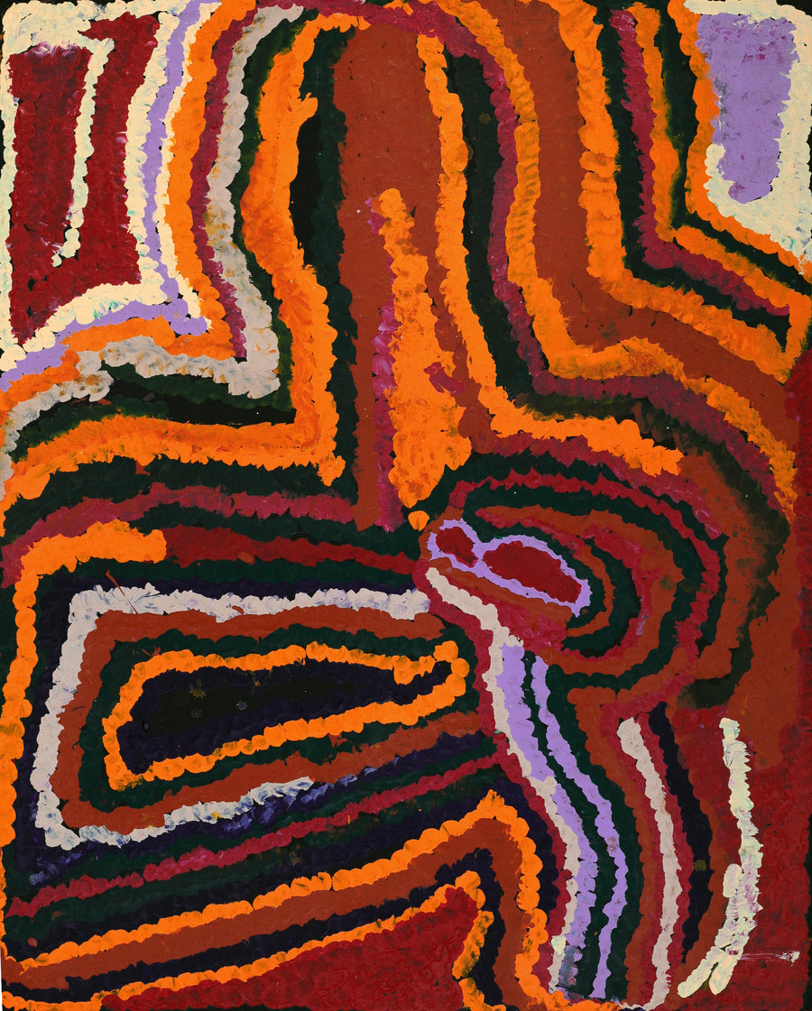 Aboriginal Artwork by Mabel Mitutu Wakarta, Untitled, 76x61cm