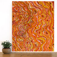 Aboriginal Artwork by Magda Nakamarra Curtis, Lappi Lappi Jukurrpa, 91x76cm