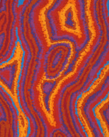 Aboriginal Artwork by Magda Nakamarra Curtis, Lappi Lappi Jukurrpa, 107x30cm