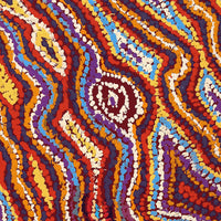 Aboriginal Artwork by Magda Nakamarra Curtis, Lappi Lappi Jukurrpa, 107x30cm
