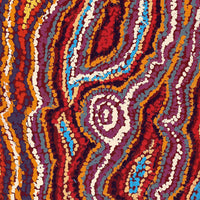 Aboriginal Artwork by Magda Nakamarra Curtis, Lappi Lappi Jukurrpa, 107x30cm
