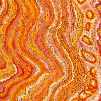 Aboriginal Artwork by Magda Nakamarra Curtis, Lappi Lappi Jukurrpa, 107x46cm
