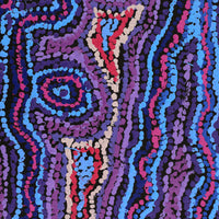 Aboriginal Artwork by Magda Nakamarra Curtis, Lappi Lappi Jukurrpa, 107x61cm