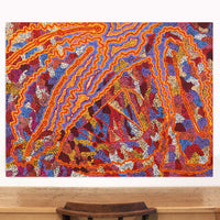 Aboriginal Artwork by Magda Nakamarra Curtis, Lappi Lappi Jukurrpa, 122x91cm