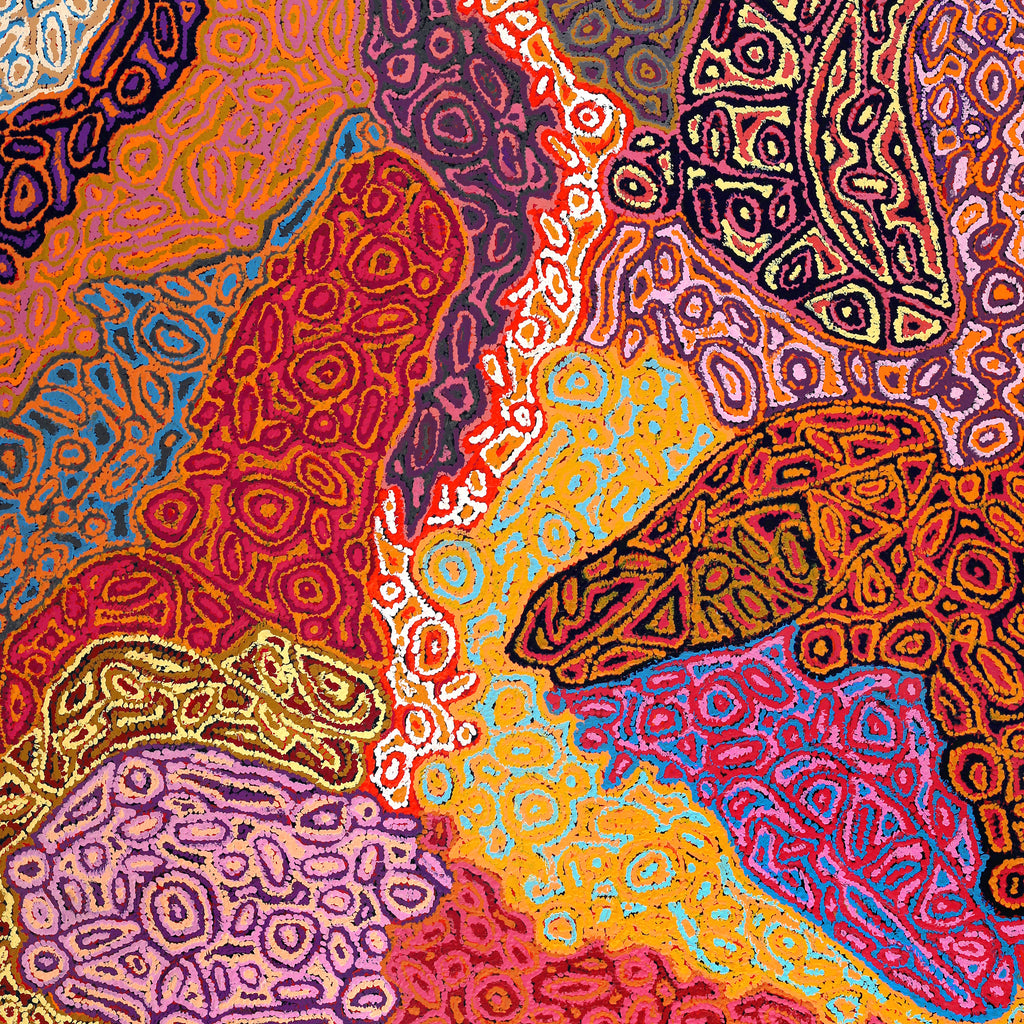 Aboriginal Artwork by Magda Nakamarra Curtis, Lappi Lappi Jukurrpa, 152x122cm