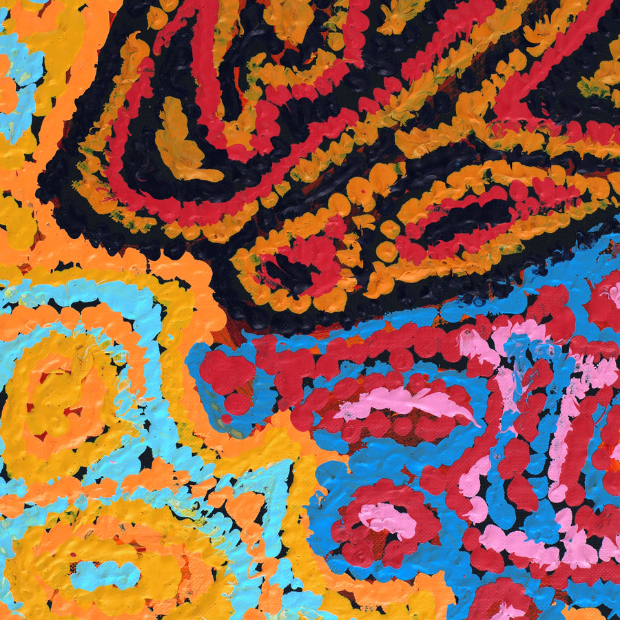 Aboriginal Artwork by Magda Nakamarra Curtis, Lappi Lappi Jukurrpa, 152x122cm