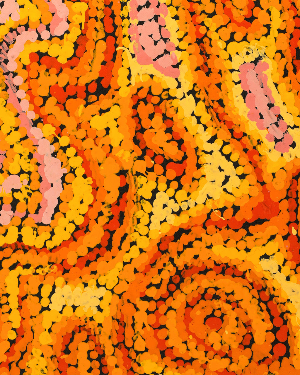 Aboriginal Artwork by Magda Nakamarra Curtis, Lappi Lappi Jukurrpa, 91x76cm