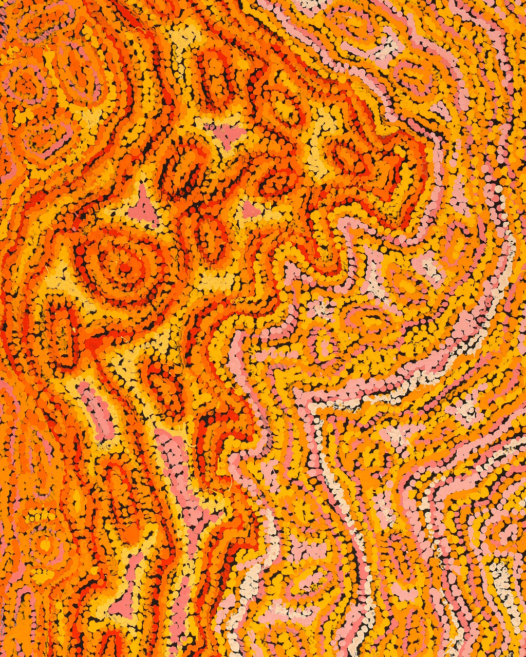 Aboriginal Artwork by Magda Nakamarra Curtis, Lappi Lappi Jukurrpa, 91x76cm
