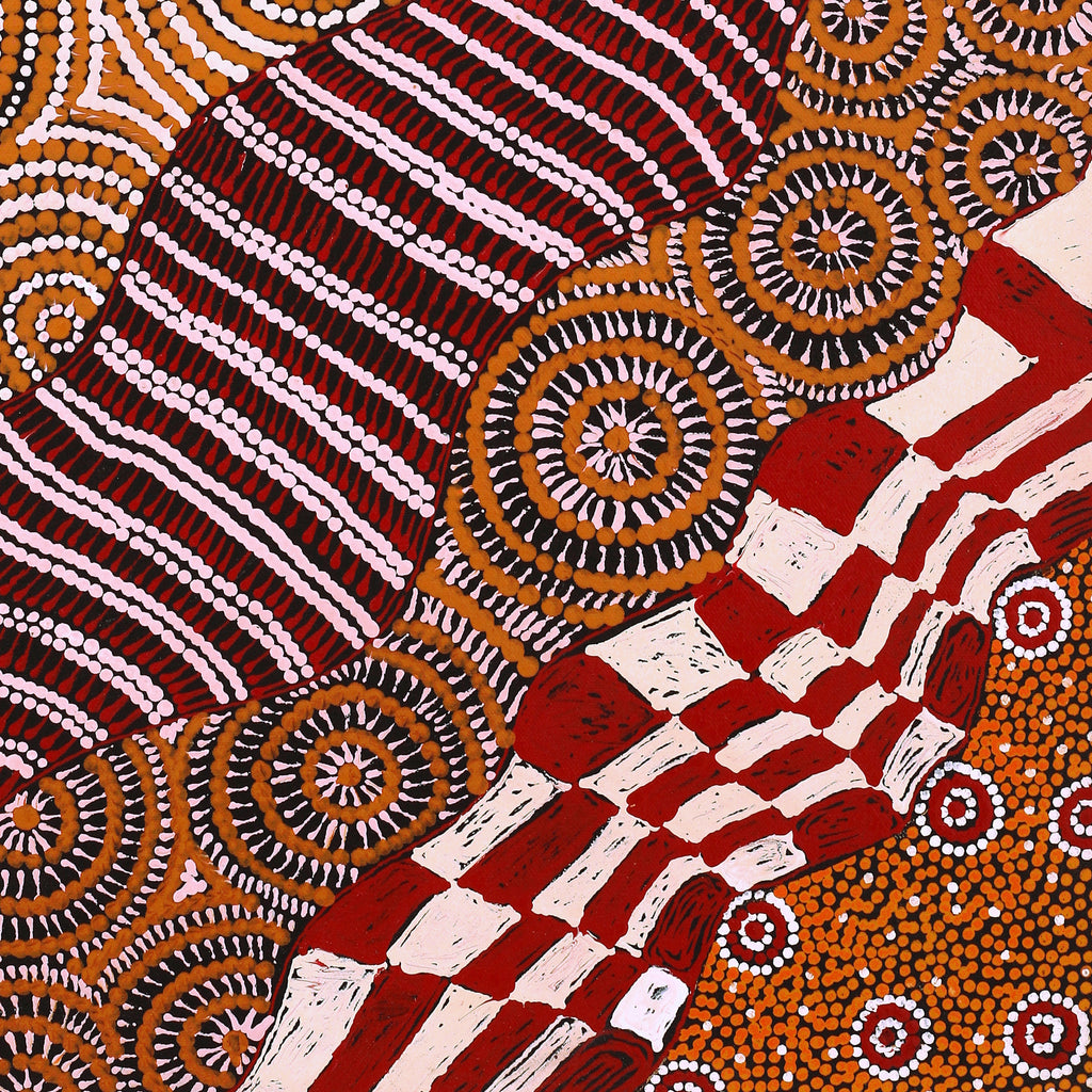 Aboriginal Artwork by Maggie Napangardi Williams, Janmarda Jukurrpa (Bush Onion Dreaming), 61x46cm