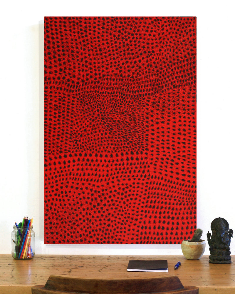 Aboriginal Artwork by Maisie Napurrurla Wayne, Ngurlu Jukurrpa (Native Seed Dreaming), 91x61cm