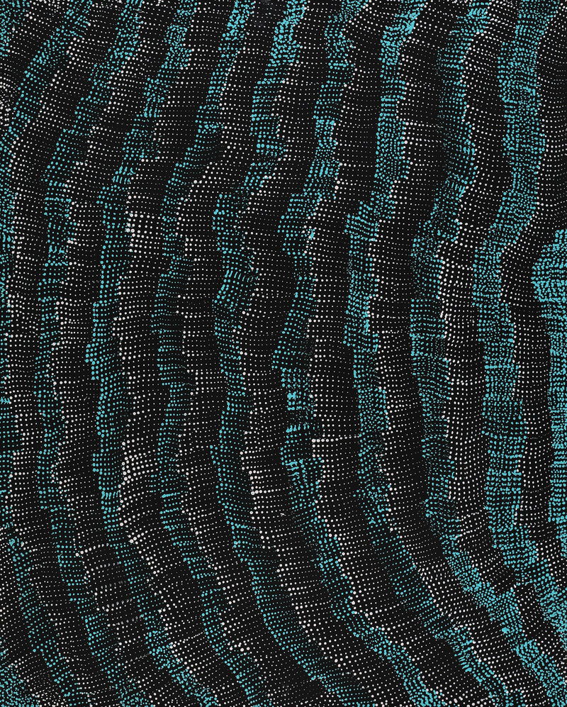 Aboriginal Artwork by Maitland Jupurrula Nelson, Patterns of the Landscape around Yuendumu, 76x61cm