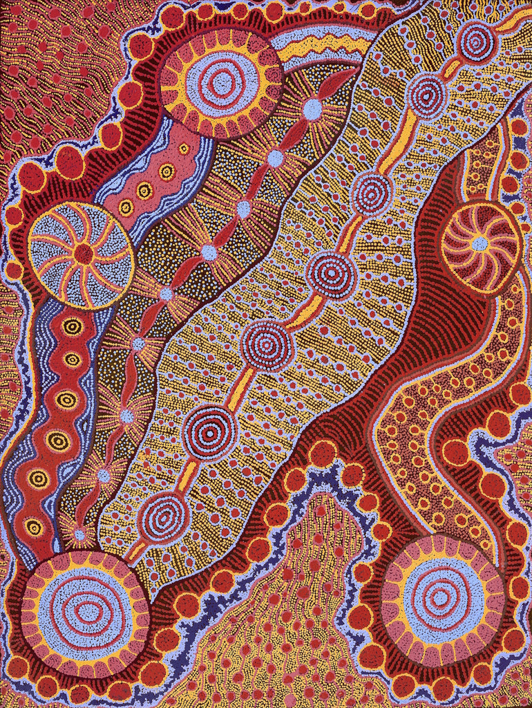 Aboriginal Artwork by Makiniti Minutjukur, Ernabella Area, 122x91cm