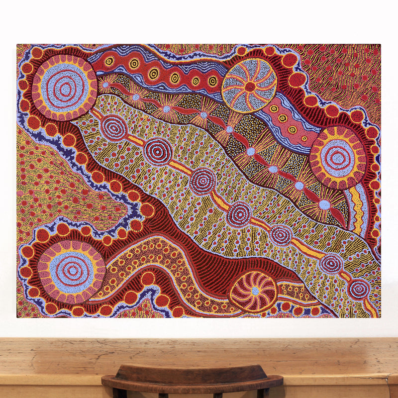 Aboriginal Artwork by Makiniti Minutjukur, Ernabella Area, 122x91cm