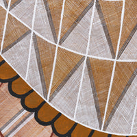 Aboriginal Artwork by Manasseh Namunjdja, Mibbarr (White-bellied Sea Eagle), 111x61m Bark Painting