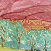 Aboriginal Artwork by Mandy Malbunka, Alyape (Palm Valley), 35.5x27cm