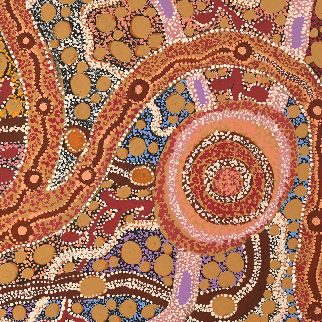 Aboriginal Artwork by Maralyn Stanley Inawinytji, Minyma Kutjara Wingellina, 102x75cm