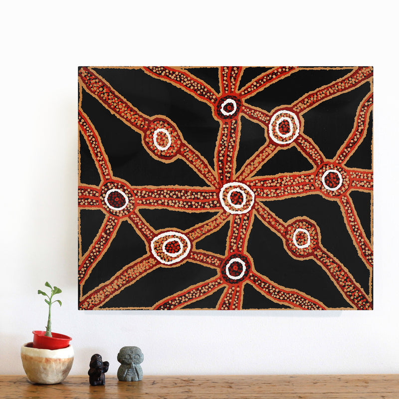 Aboriginal Artwork by Marcia James, Walka, 46x38cm