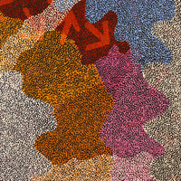 Aboriginal Artwork by Margaret Nangala Gallagher, Yankirri Jukurrpa (Emu Dreaming), 107x107cm