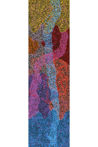 Aboriginal Artwork by Margaret Nangala Gallagher, Yankirri Jukurrpa (Emu Dreaming), 107x30cm