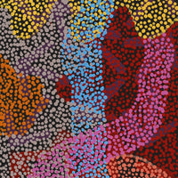Aboriginal Artwork by Margaret Nangala Gallagher, Yankirri Jukurrpa (Emu Dreaming), 107x30cm