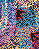 Aboriginal Artwork by Margaret Nangala Gallagher, Yankirri Jukurrpa (Emu Dreaming), 107x30cm