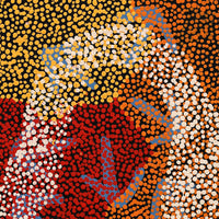 Aboriginal Artwork by Margaret Nangala Gallagher, Yankirri Jukurrpa (Emu Dreaming), 107x30cm