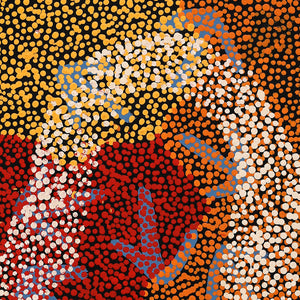 Aboriginal Art by Margaret Nangala Gallagher, Yankirri Jukurrpa (Emu Dreaming), 107x30cm - ART ARK®