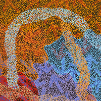 Aboriginal Artwork by Margaret Nangala Gallagher, Yankirri Jukurrpa (Emu Dreaming), 107x61cm