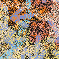 Aboriginal Artwork by Margaret Nangala Gallagher, Yankirri Jukurrpa (Emu Dreaming), 107x61cm