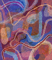 Aboriginal Artwork by Margaret Nangala Gallagher, Yankirri Jukurrpa (Emu Dreaming), 122x107cm