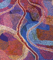 Aboriginal Artwork by Margaret Nangala Gallagher, Yankirri Jukurrpa (Emu Dreaming), 122x107cm