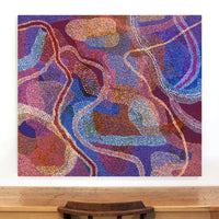 Aboriginal Artwork by Margaret Nangala Gallagher, Yankirri Jukurrpa (Emu Dreaming), 122x107cm