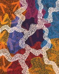 Aboriginal Artwork by Margaret Nangala Gallagher, Yankirri Jukurrpa (Emu Dreaming), 122x76cm