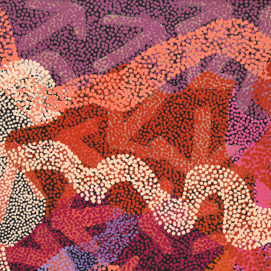 Aboriginal Artwork by Margaret Nangala Gallagher, Yankirri Jukurrpa (Emu Dreaming), 122x91cm